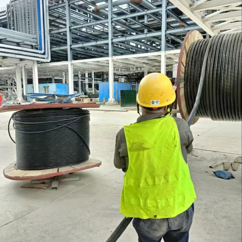 晟基项目放电缆施工中